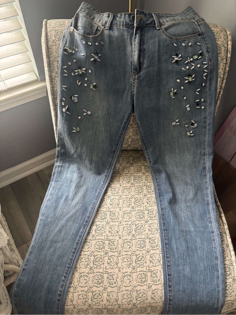 Lola Jeans Embellished Light Blue Women's Boot-Cut Jeans